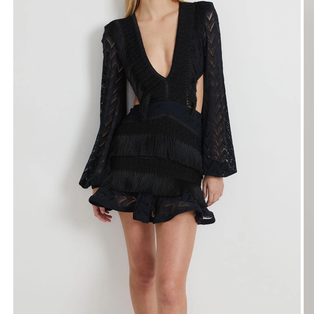 PatBo Fringe Cut Mini Dress size 10 NWT